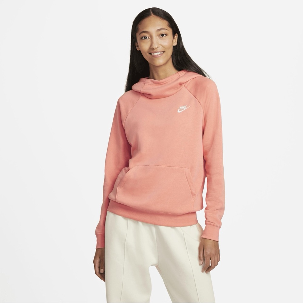Nike Women's Pink Hoodie - crimson bliss/white